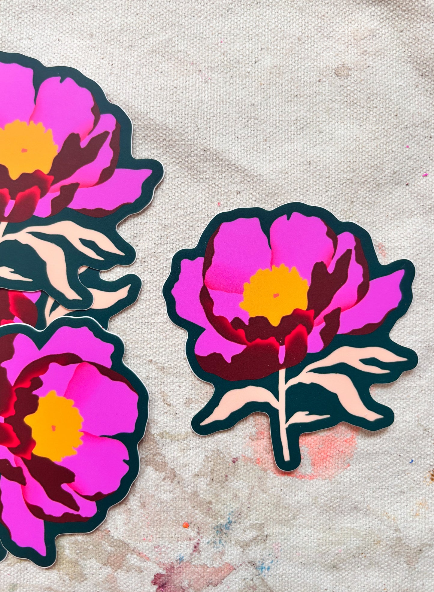 Peony Sticker