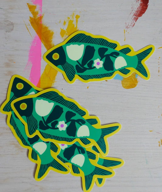Folk Fish Sticker