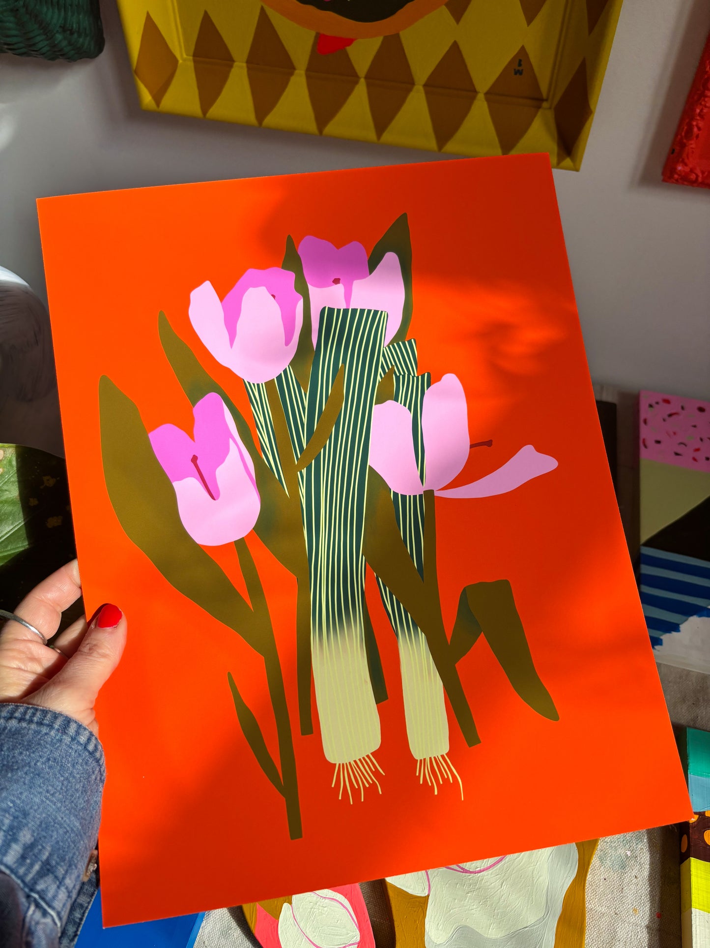 Leek Bouquet Print