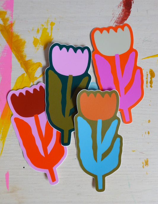 Big Flower Vinyl Sticker // 4 Colors