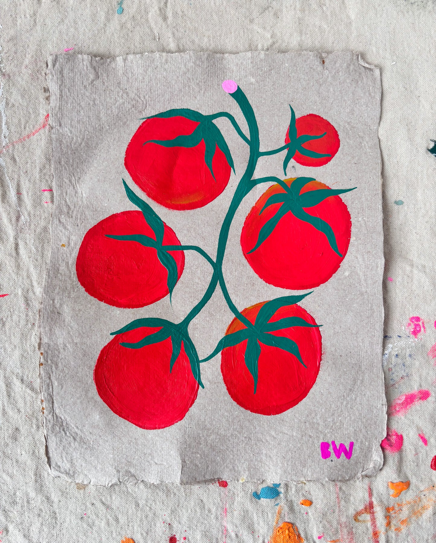 Study on Homemade Paper: Tomatoes