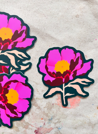Peony Sticker