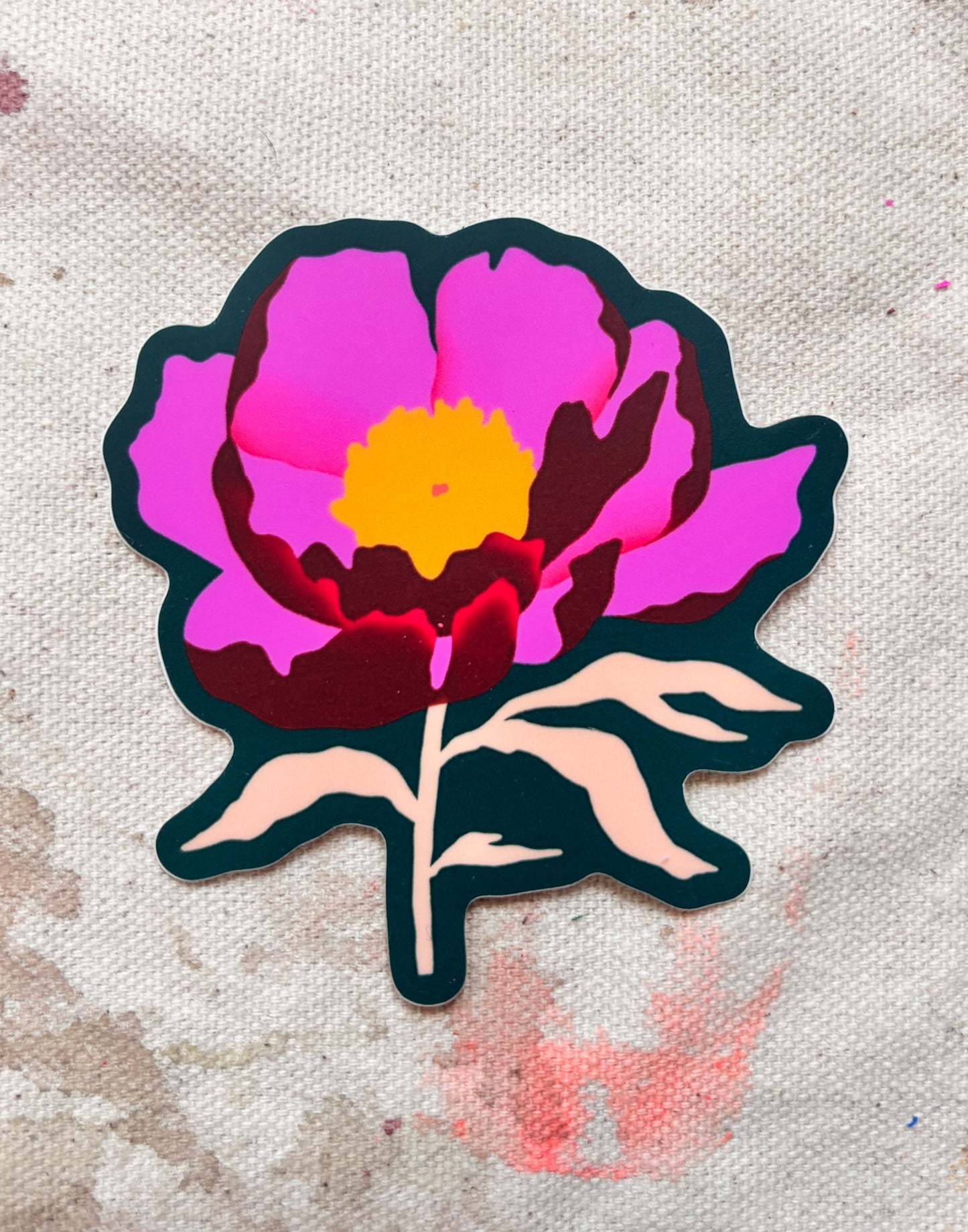 Peony Sticker