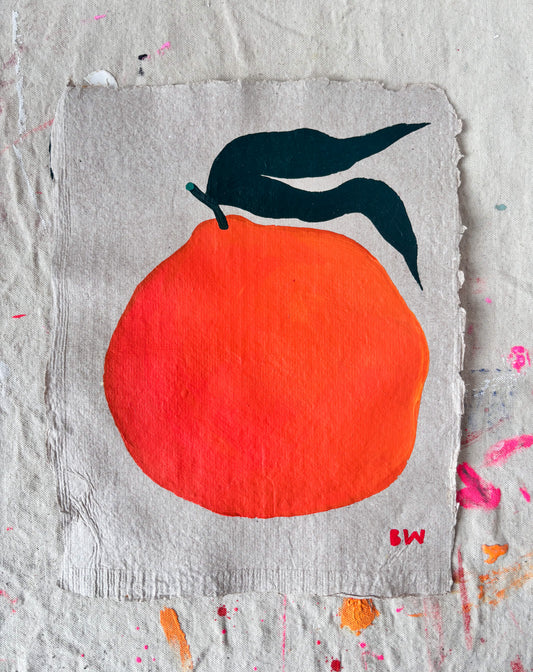 Study on Homemade Paper: Orange