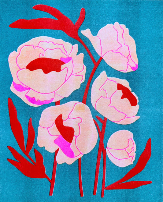 Riso Peonies // Good Lookin' Print Co Collab