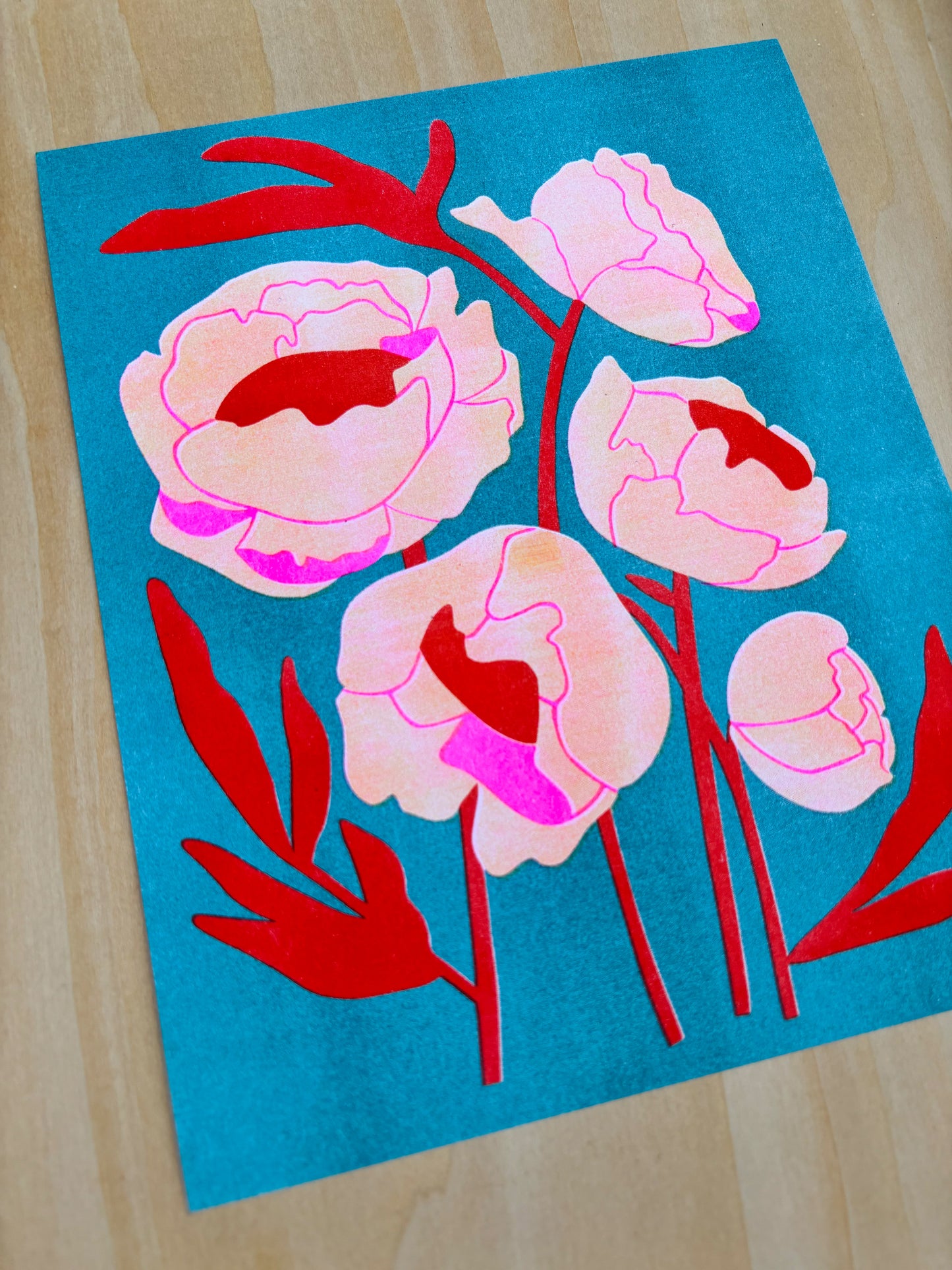 Riso Peonies // Good Lookin' Print Co Collab