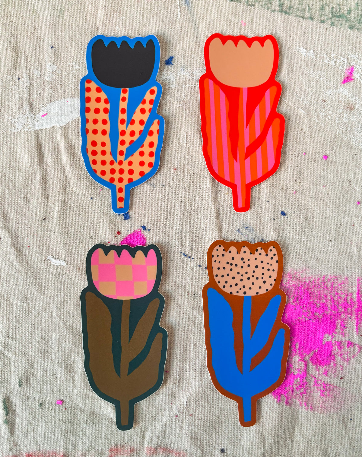 Big Flower Vinyl Sticker PATTERNS // 4 Designs