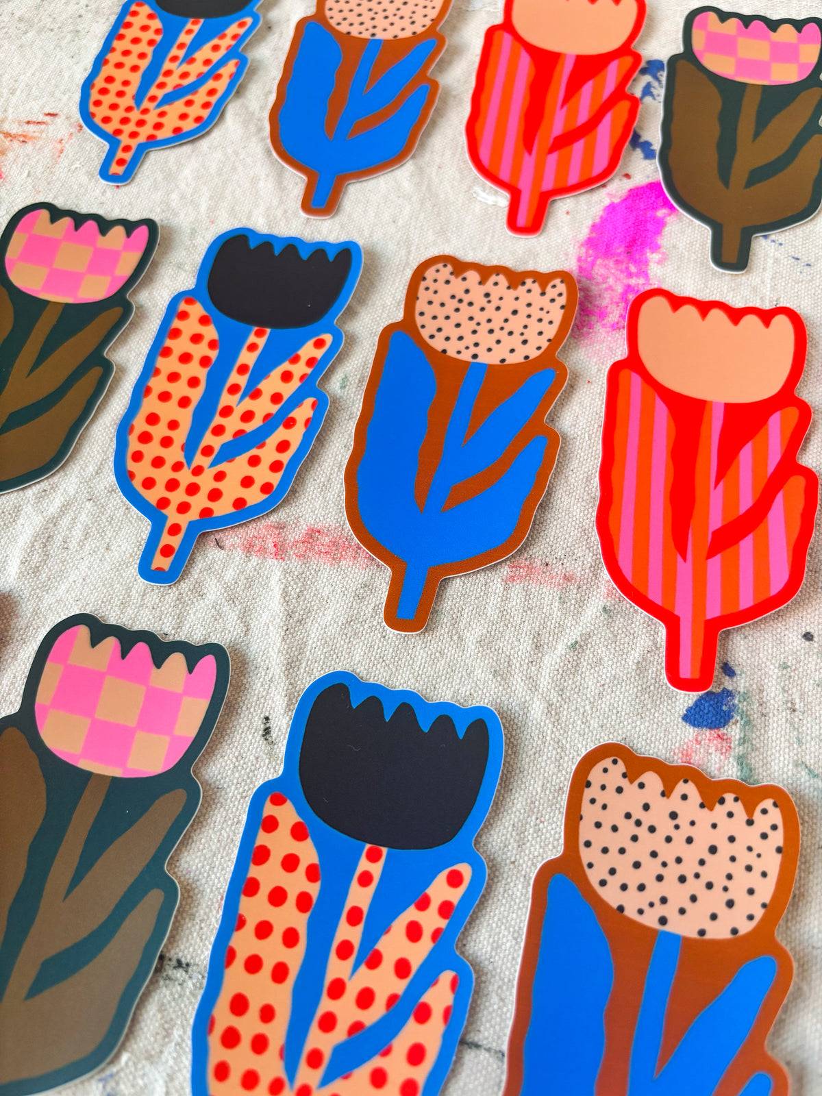 Big Flower Vinyl Sticker PATTERNS // 4 Designs