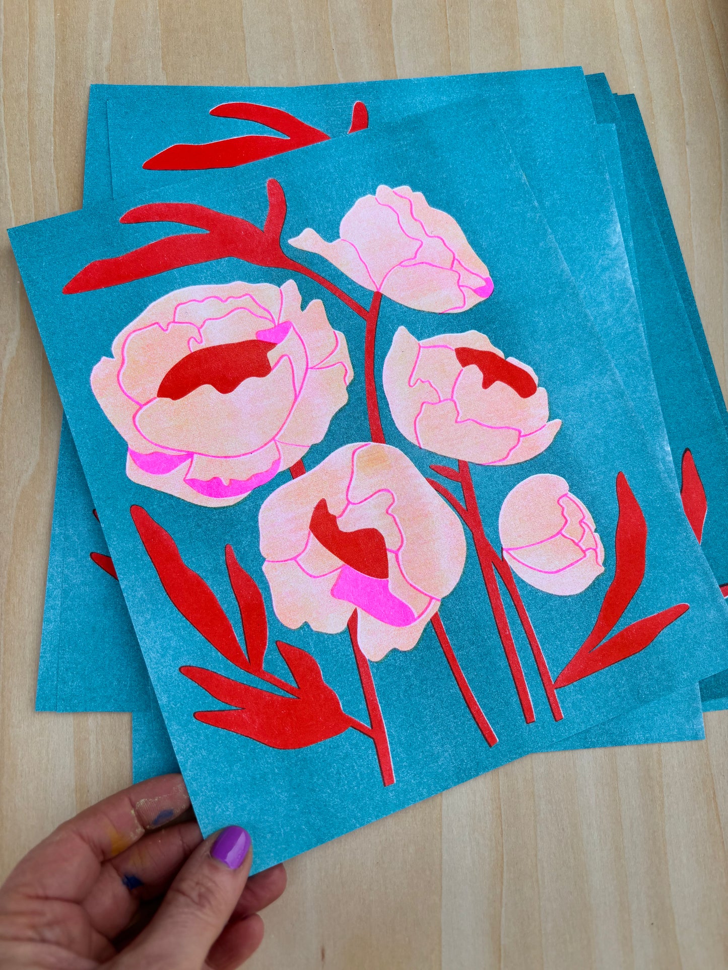 Riso Peonies // Good Lookin' Print Co Collab