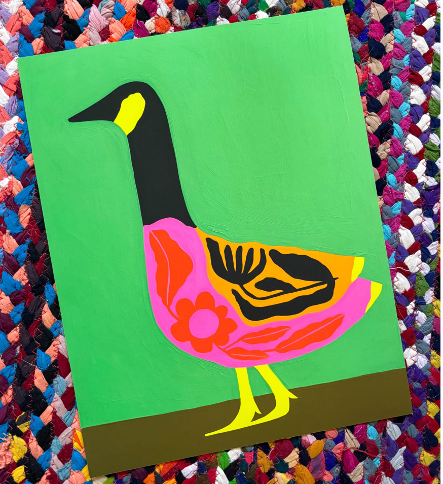 Folk Art Goose Print