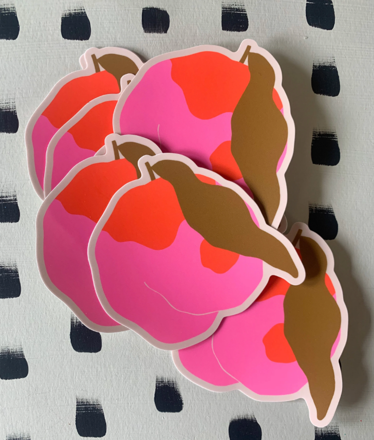 Peach Sticker