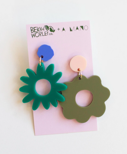 Leaf Pile Earrings // A Mano Collab